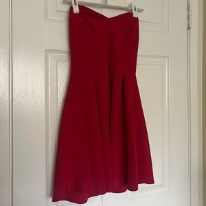 Red Strapless Mini Dress ASOSPETITE